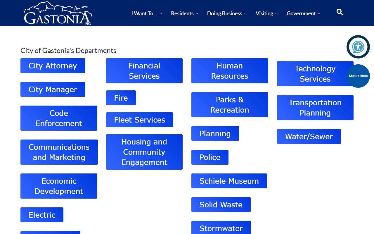 Gastonia phone directory city department index