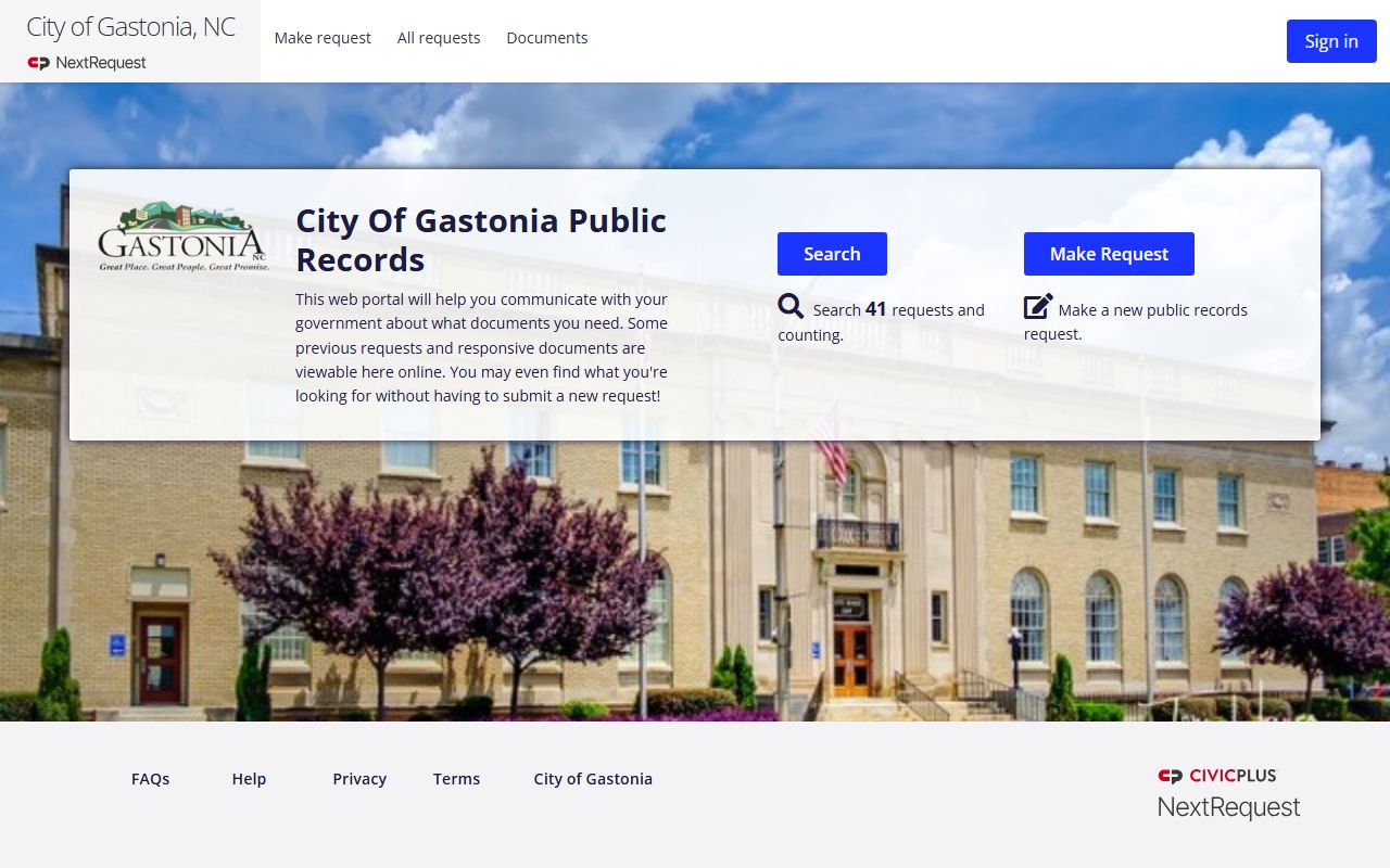 Gastonia phone directory city public records portal